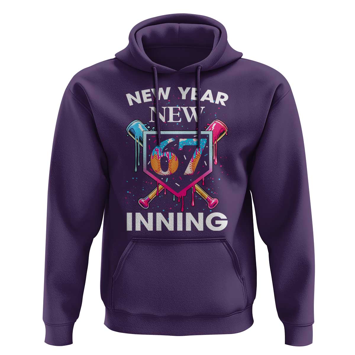 Funny Six Seven Meme Hoodie 67 Number Sports American Football Ice Cream Drip - Wonder Print Shop