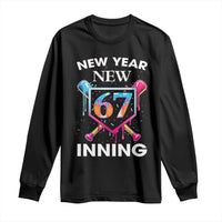 Funny Six Seven Meme Long Sleeve Shirt 67 Number Sports American Football Ice Cream Drip - Wonder Print Shop