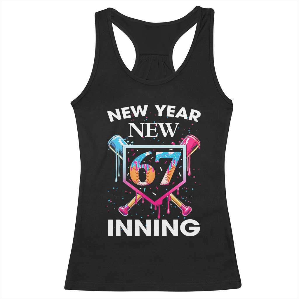 Funny Six Seven Meme Racerback Tank Top 67 Number Sports American Football Ice Cream Drip - Wonder Print Shop