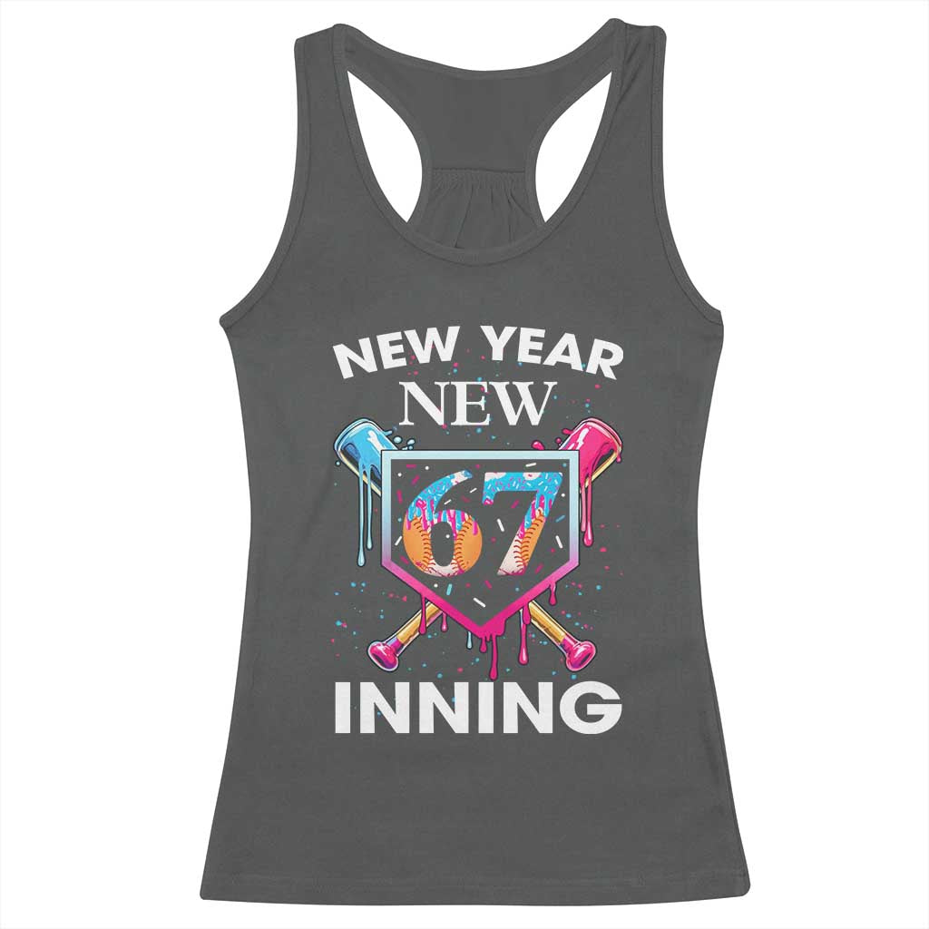 Funny Six Seven Meme Racerback Tank Top 67 Number Sports American Football Ice Cream Drip - Wonder Print Shop