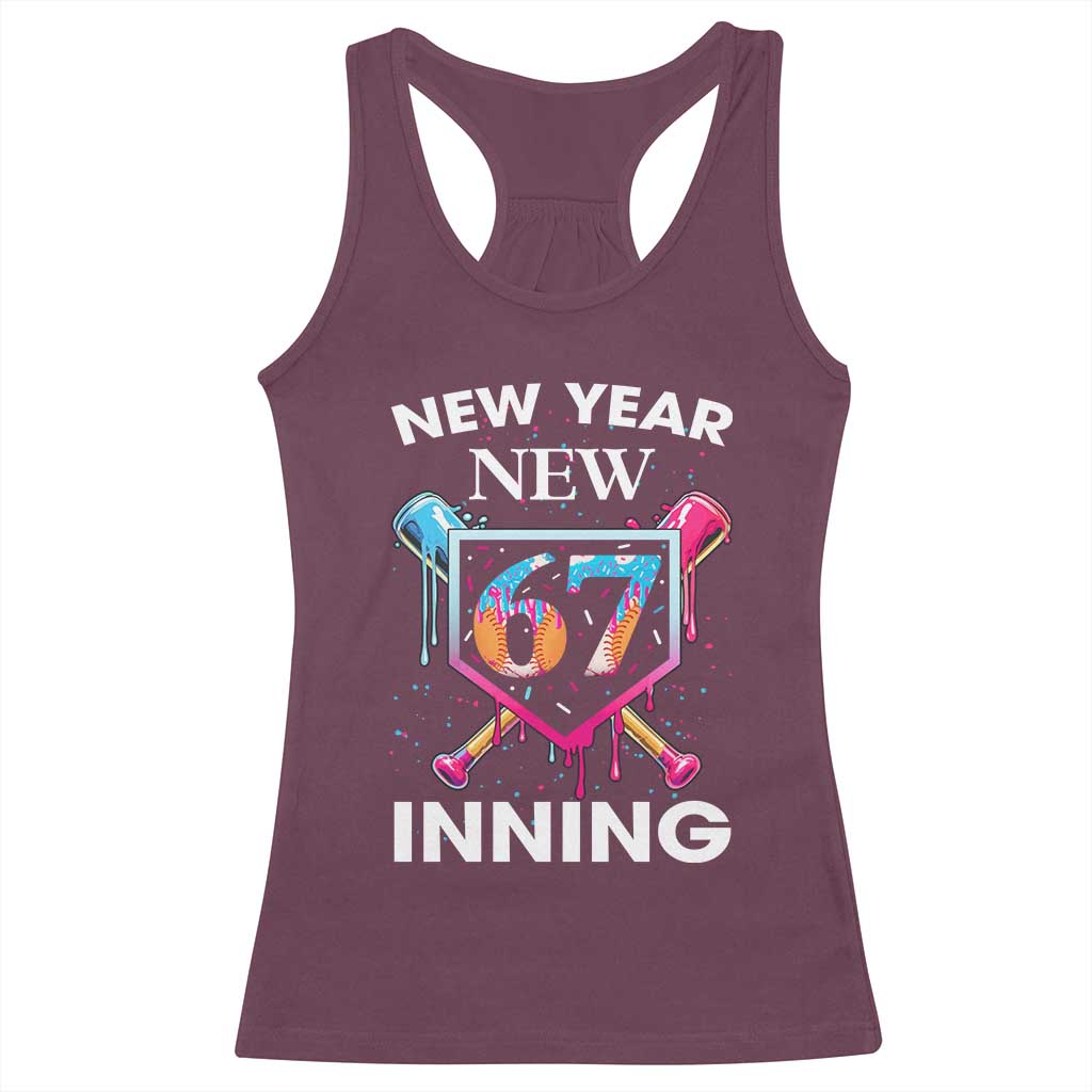 Funny Six Seven Meme Racerback Tank Top 67 Number Sports American Football Ice Cream Drip - Wonder Print Shop