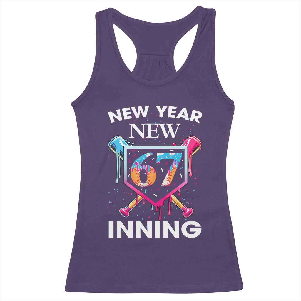 Funny Six Seven Meme Racerback Tank Top 67 Number Sports American Football Ice Cream Drip - Wonder Print Shop