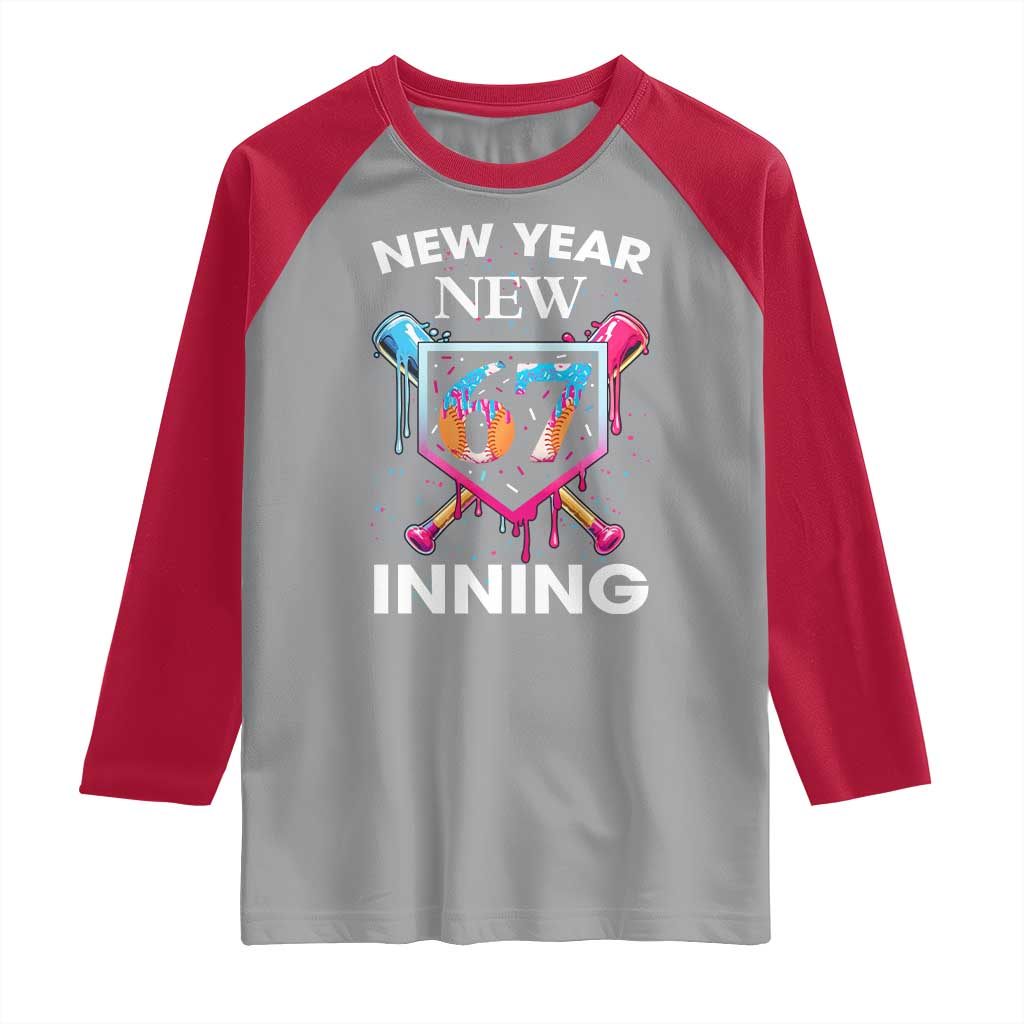 Funny Six Seven Meme Raglan Shirt 67 Number Sports American Football Ice Cream Drip - Wonder Print Shop