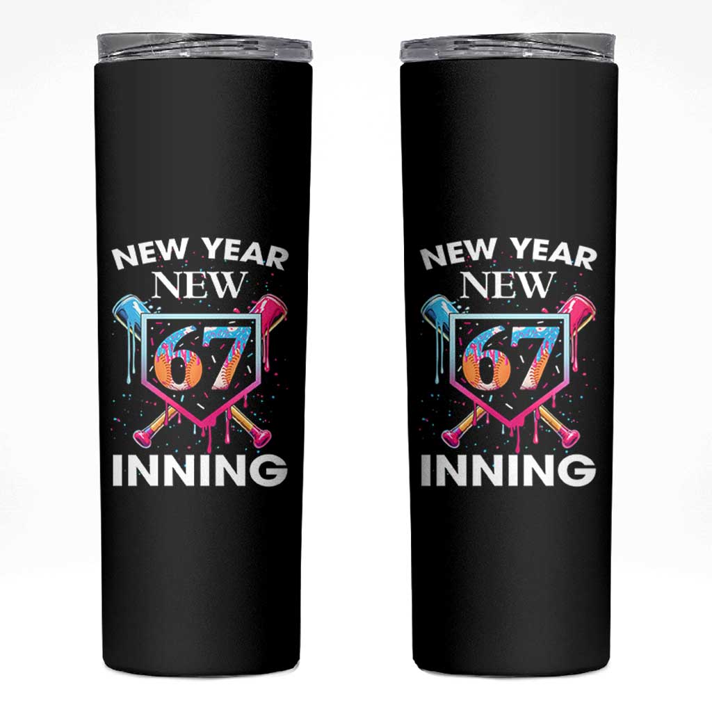 Funny Six Seven Meme Skinny Tumbler 67 Number Sports American Football Ice Cream Drip - Wonder Print Shop