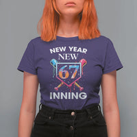 Funny Six Seven Meme T Shirt For Women 67 Number Sports American Football Ice Cream Drip - Wonder Print Shop