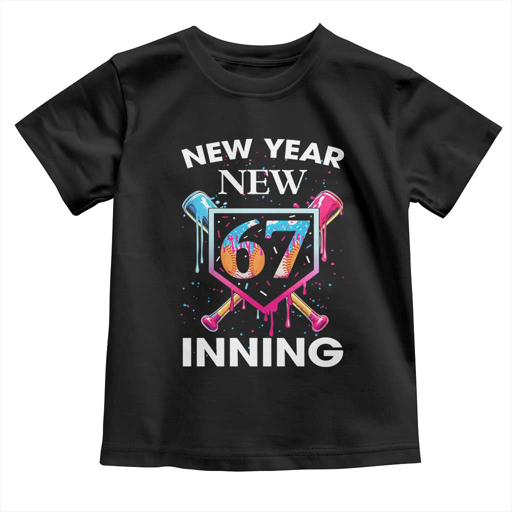 Funny Six Seven Meme Toddler T Shirt 67 Number Sports American Football Ice Cream Drip - Wonder Print Shop