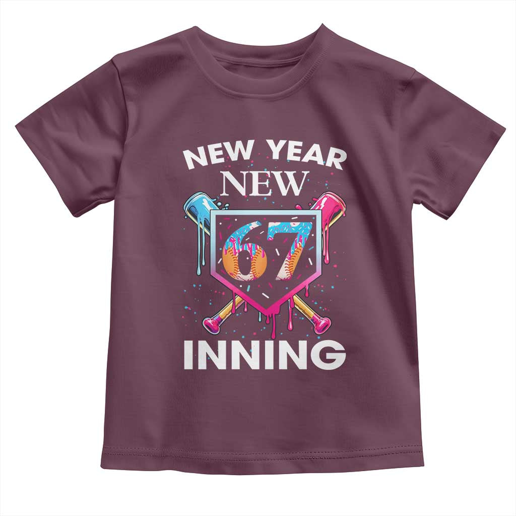 Funny Six Seven Meme Toddler T Shirt 67 Number Sports American Football Ice Cream Drip - Wonder Print Shop