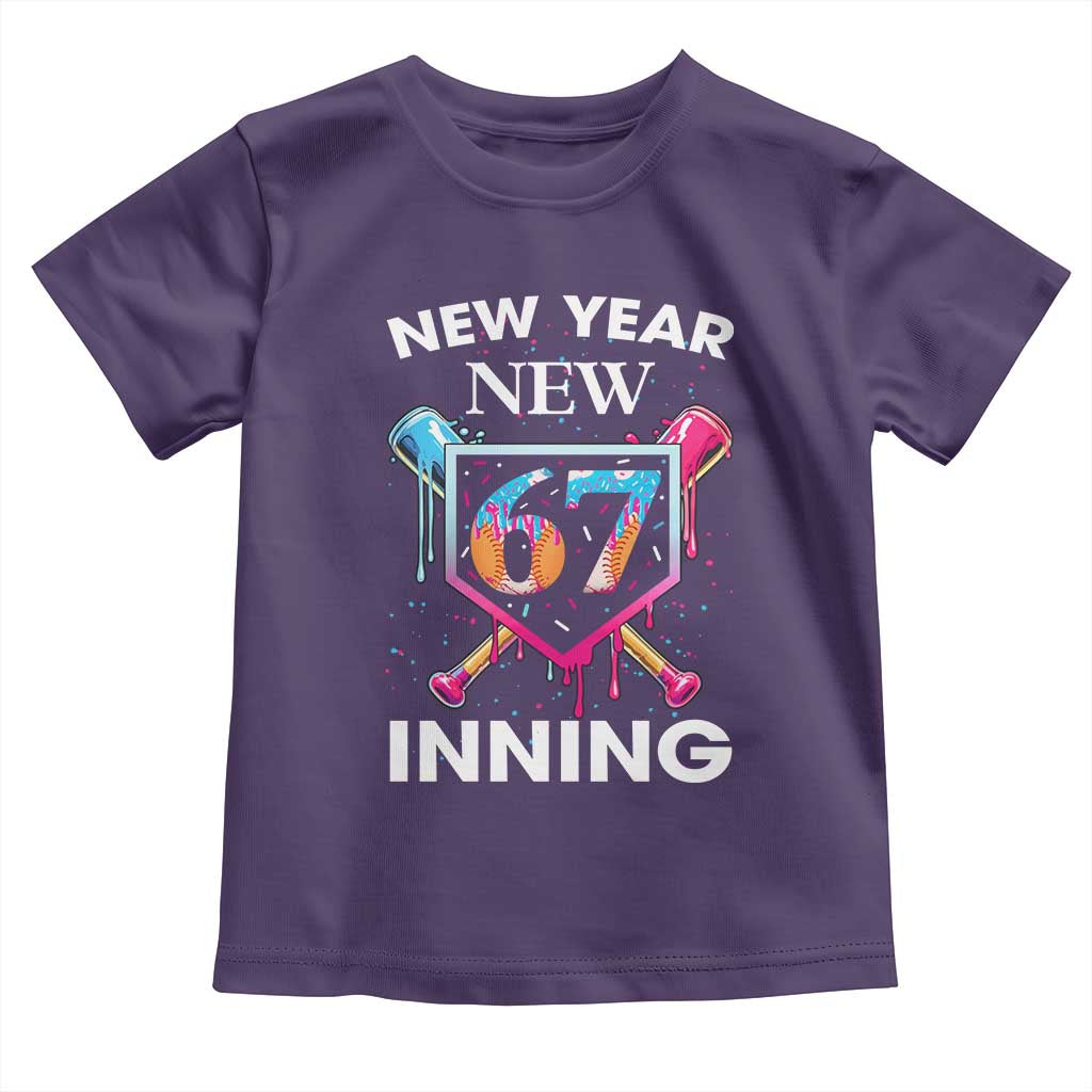 Funny Six Seven Meme Toddler T Shirt 67 Number Sports American Football Ice Cream Drip - Wonder Print Shop