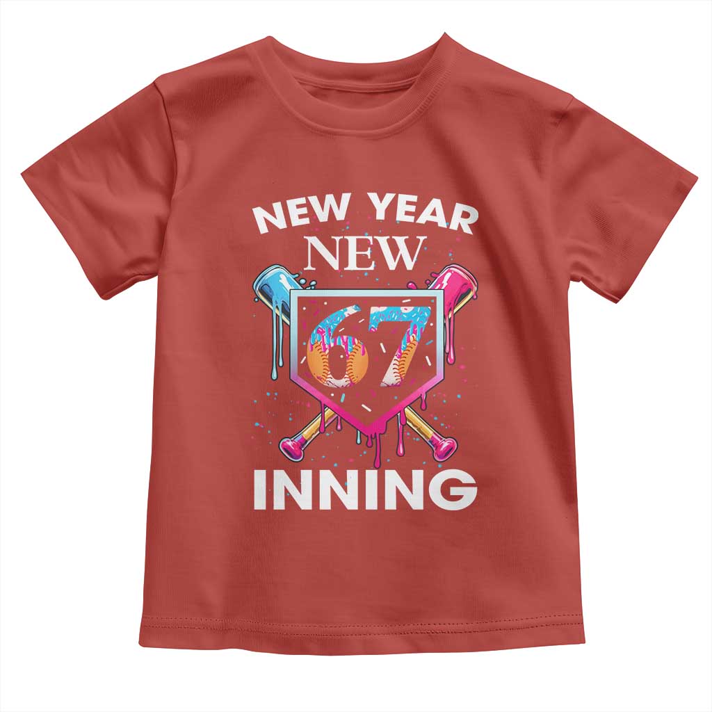 Funny Six Seven Meme Toddler T Shirt 67 Number Sports American Football Ice Cream Drip - Wonder Print Shop