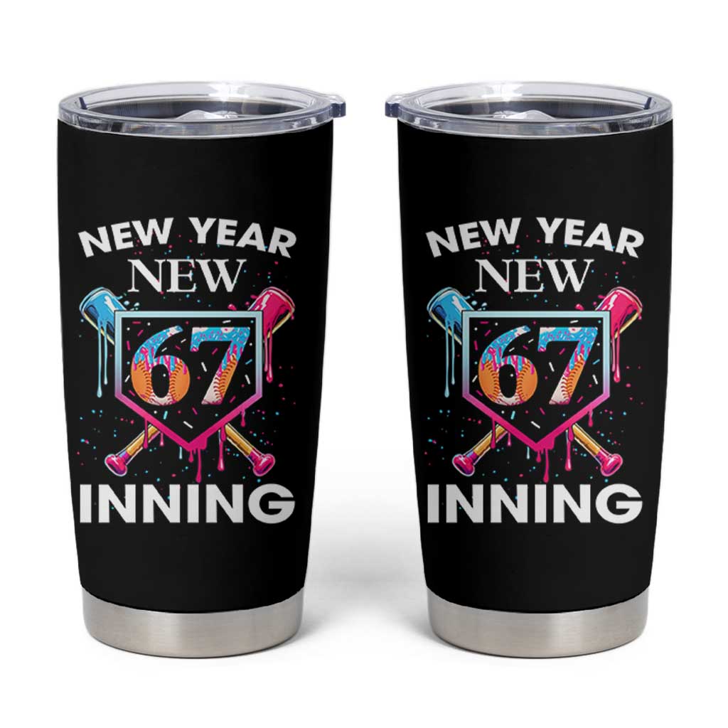 Funny Six Seven Meme Tumbler Cup 67 Number Sports American Football Ice Cream Drip - Wonder Print Shop