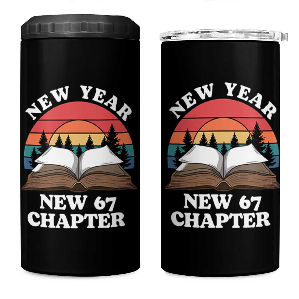 Funny Six Seven Meme 4 in 1 Can Cooler Tumbler New Year New 67 Chapter - Wonder Print Shop