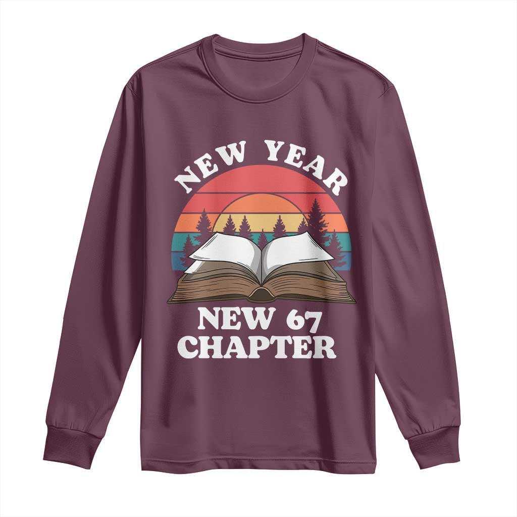 Funny Six Seven Meme Long Sleeve Shirt New Year New 67 Chapter - Wonder Print Shop