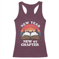 Funny Six Seven Meme Racerback Tank Top New Year New 67 Chapter - Wonder Print Shop