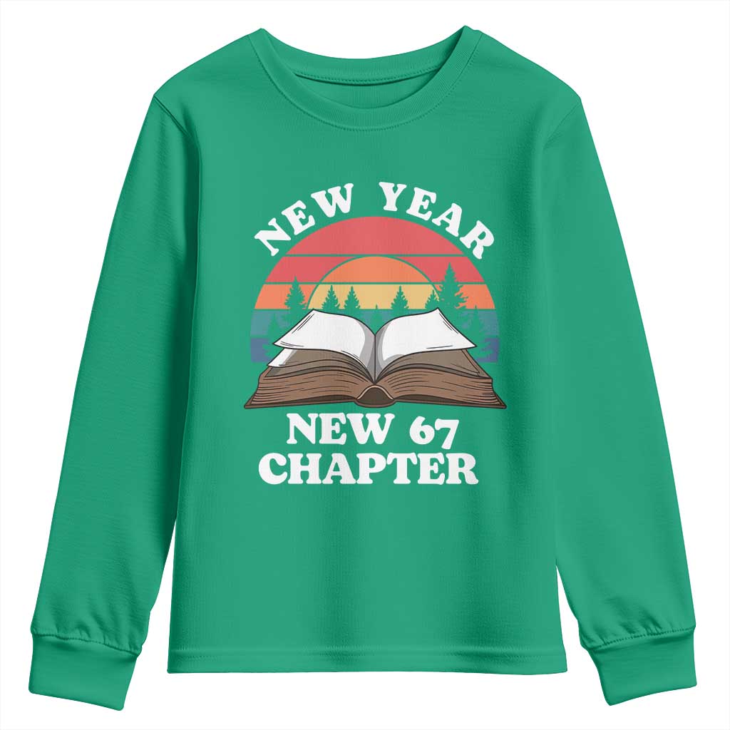 Funny Six Seven Meme Youth Sweatshirt New Year New 67 Chapter - Wonder Print Shop