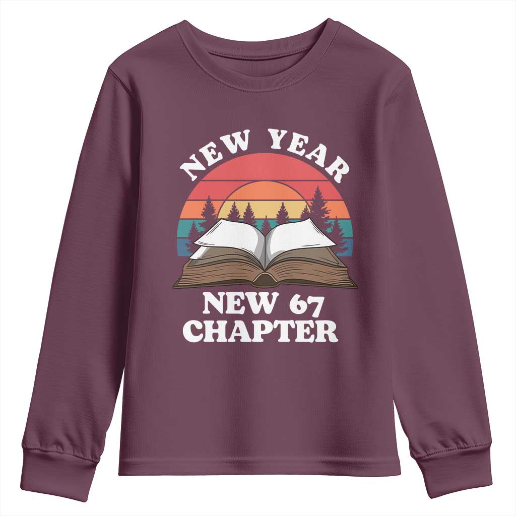 Funny Six Seven Meme Youth Sweatshirt New Year New 67 Chapter - Wonder Print Shop