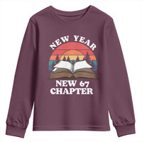 Funny Six Seven Meme Youth Sweatshirt New Year New 67 Chapter - Wonder Print Shop
