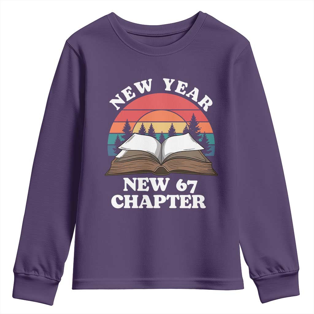 Funny Six Seven Meme Youth Sweatshirt New Year New 67 Chapter - Wonder Print Shop