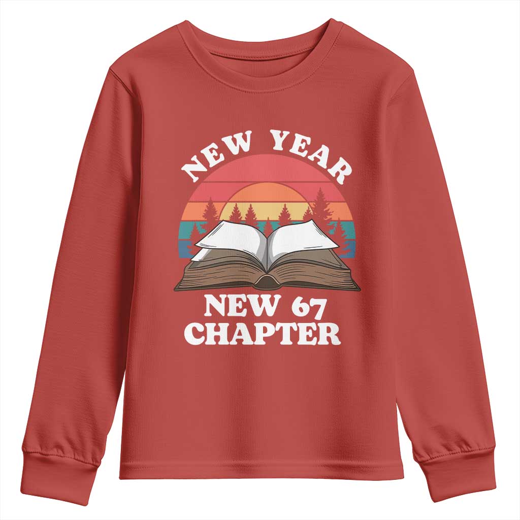Funny Six Seven Meme Youth Sweatshirt New Year New 67 Chapter - Wonder Print Shop