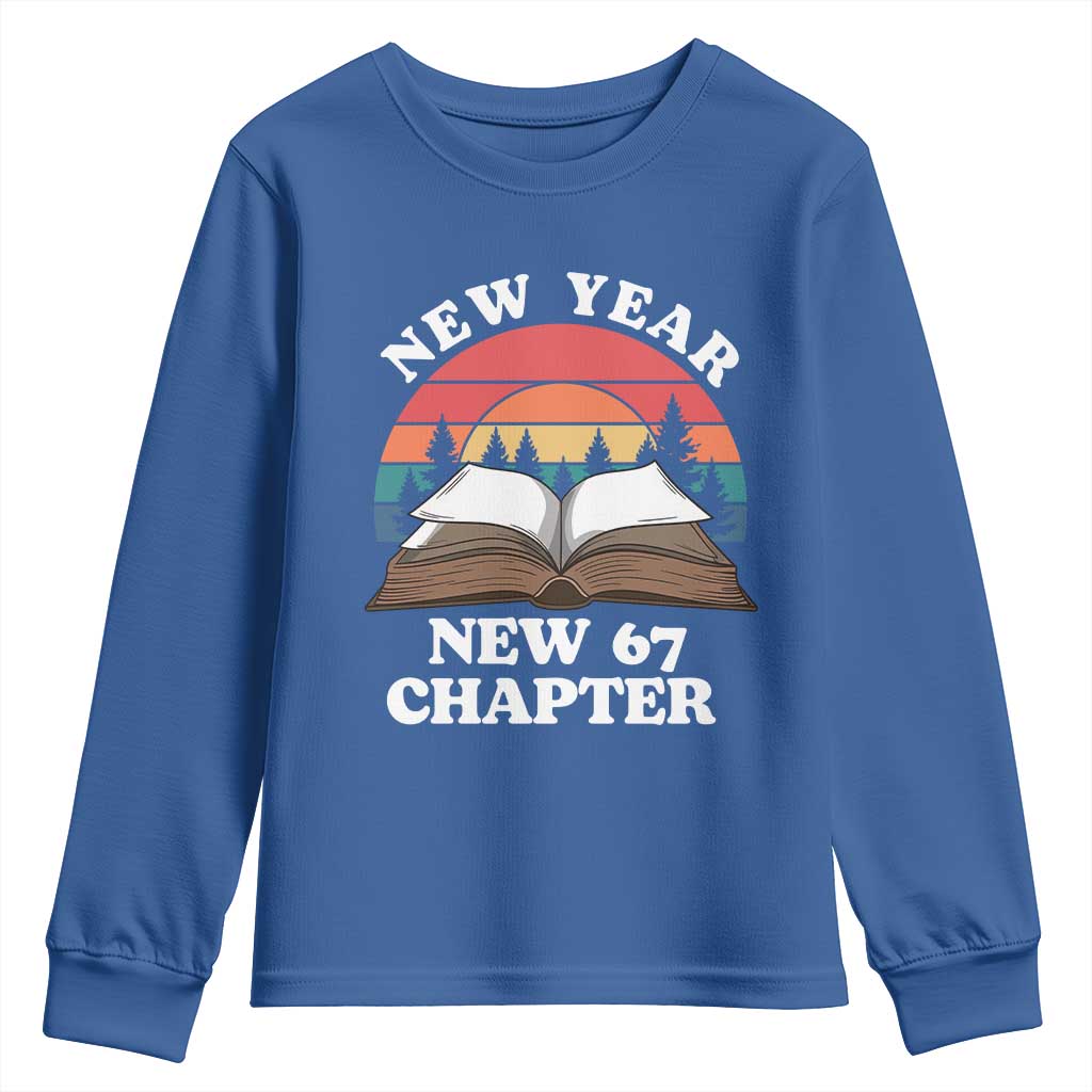 Funny Six Seven Meme Youth Sweatshirt New Year New 67 Chapter - Wonder Print Shop