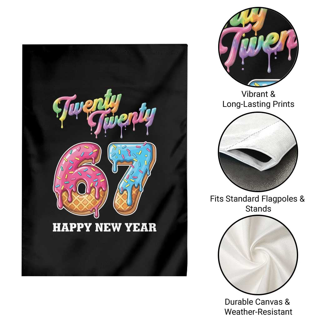 67 Six Seven Meme Garden Flag New Year 2026 Ice Cream Drip - Wonder Print Shop