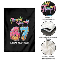 67 Six Seven Meme Garden Flag New Year 2026 Ice Cream Drip - Wonder Print Shop