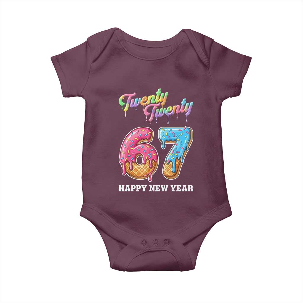 67 Six Seven Meme Baby Onesie New Year 2026 Ice Cream Drip - Wonder Print Shop