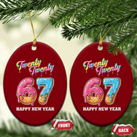 67 Six Seven Meme Ceramic Ornament New Year 2026 Ice Cream Drip - Wonder Print Shop
