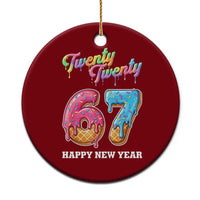 67 Six Seven Meme Ceramic Ornament New Year 2026 Ice Cream Drip - Wonder Print Shop
