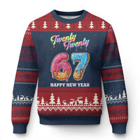 67 Six Seven Meme Ugly Christmas Sweater New Year 2026 Ice Cream Drip - Wonder Print Shop