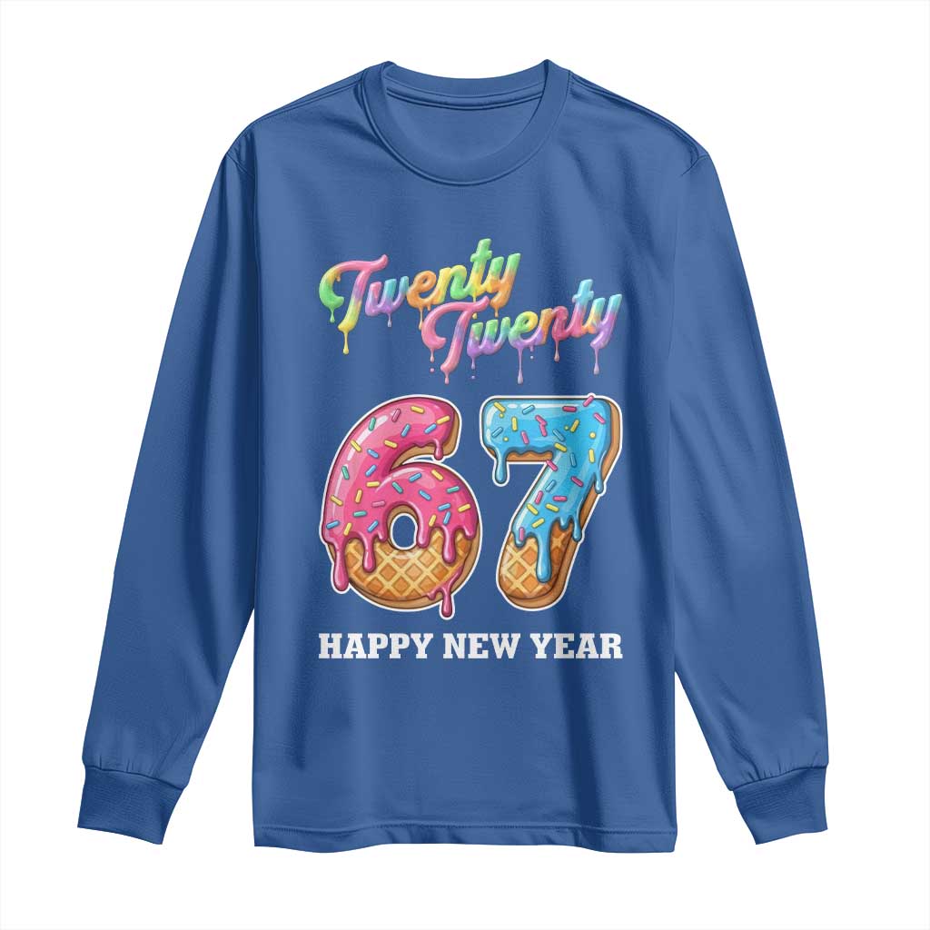 67 Six Seven Meme Long Sleeve Shirt New Year 2026 Ice Cream Drip - Wonder Print Shop