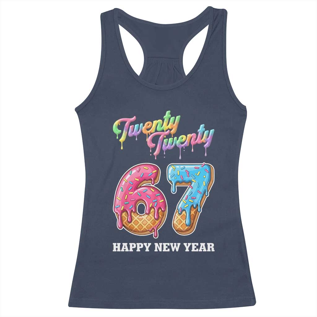 67 Six Seven Meme Racerback Tank Top New Year 2026 Ice Cream Drip - Wonder Print Shop