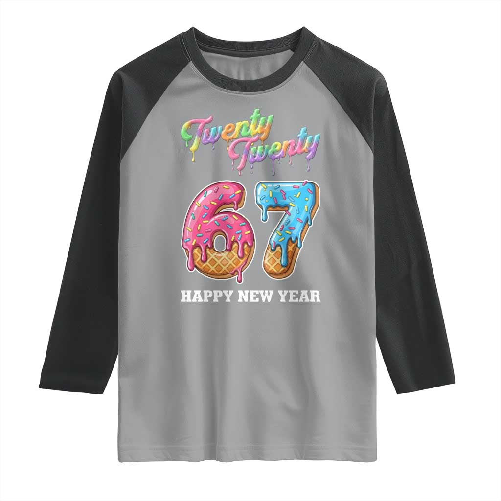 67 Six Seven Meme Raglan Shirt New Year 2026 Ice Cream Drip - Wonder Print Shop