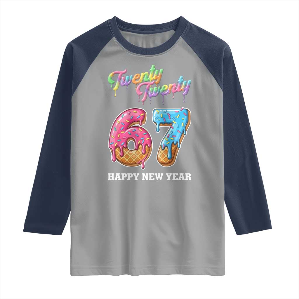67 Six Seven Meme Raglan Shirt New Year 2026 Ice Cream Drip - Wonder Print Shop