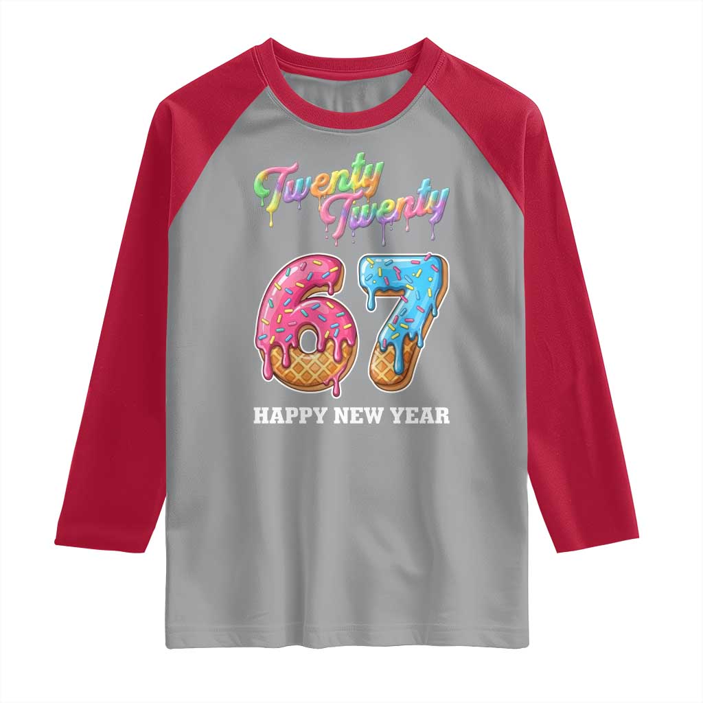 67 Six Seven Meme Raglan Shirt New Year 2026 Ice Cream Drip - Wonder Print Shop