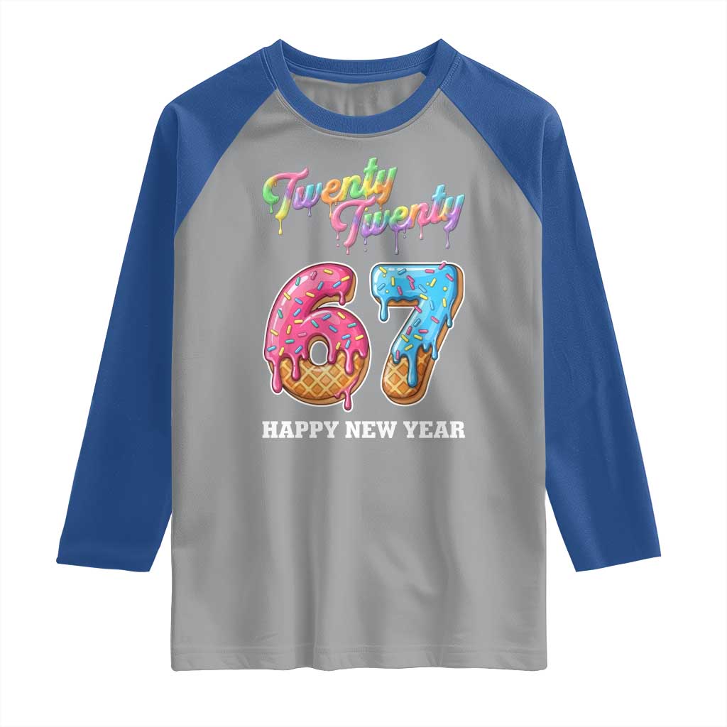 67 Six Seven Meme Raglan Shirt New Year 2026 Ice Cream Drip - Wonder Print Shop