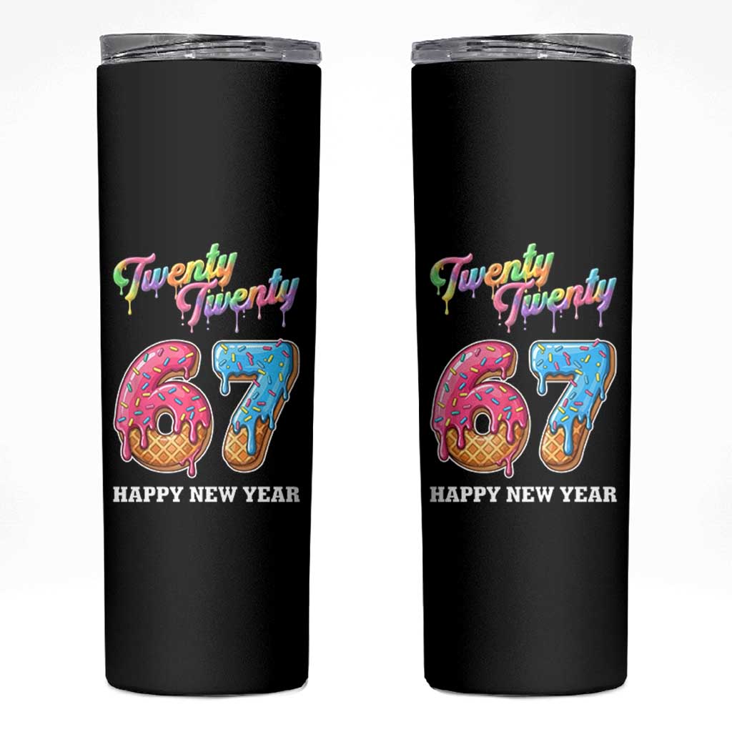 67 Six Seven Meme Skinny Tumbler New Year 2026 Ice Cream Drip - Wonder Print Shop
