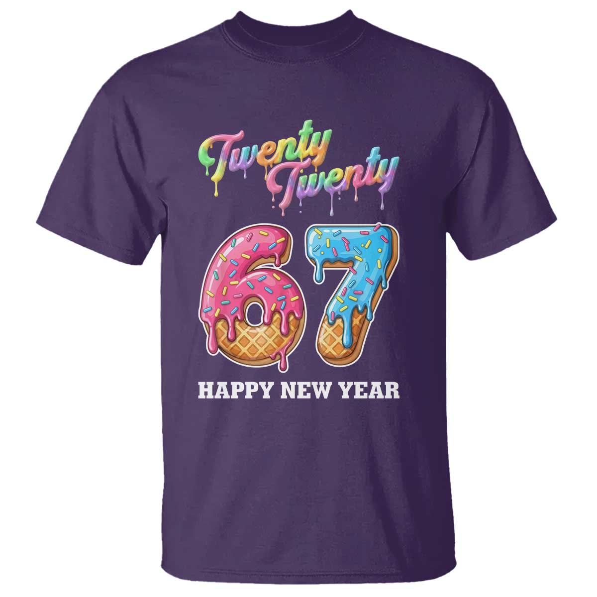 67 Six Seven Meme T Shirt New Year 2026 Ice Cream Drip - Wonder Print Shop