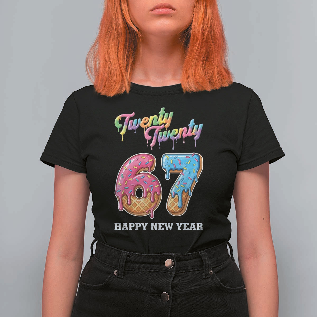 67 Six Seven Meme T Shirt For Women New Year 2026 Ice Cream Drip - Wonder Print Shop