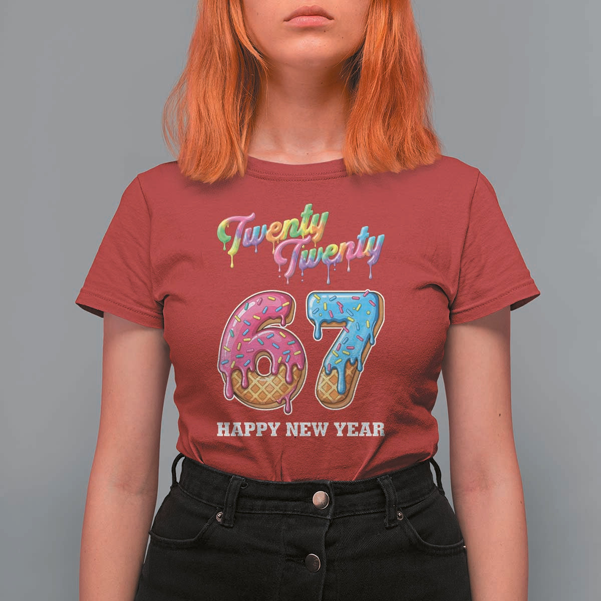 67 Six Seven Meme T Shirt For Women New Year 2026 Ice Cream Drip - Wonder Print Shop