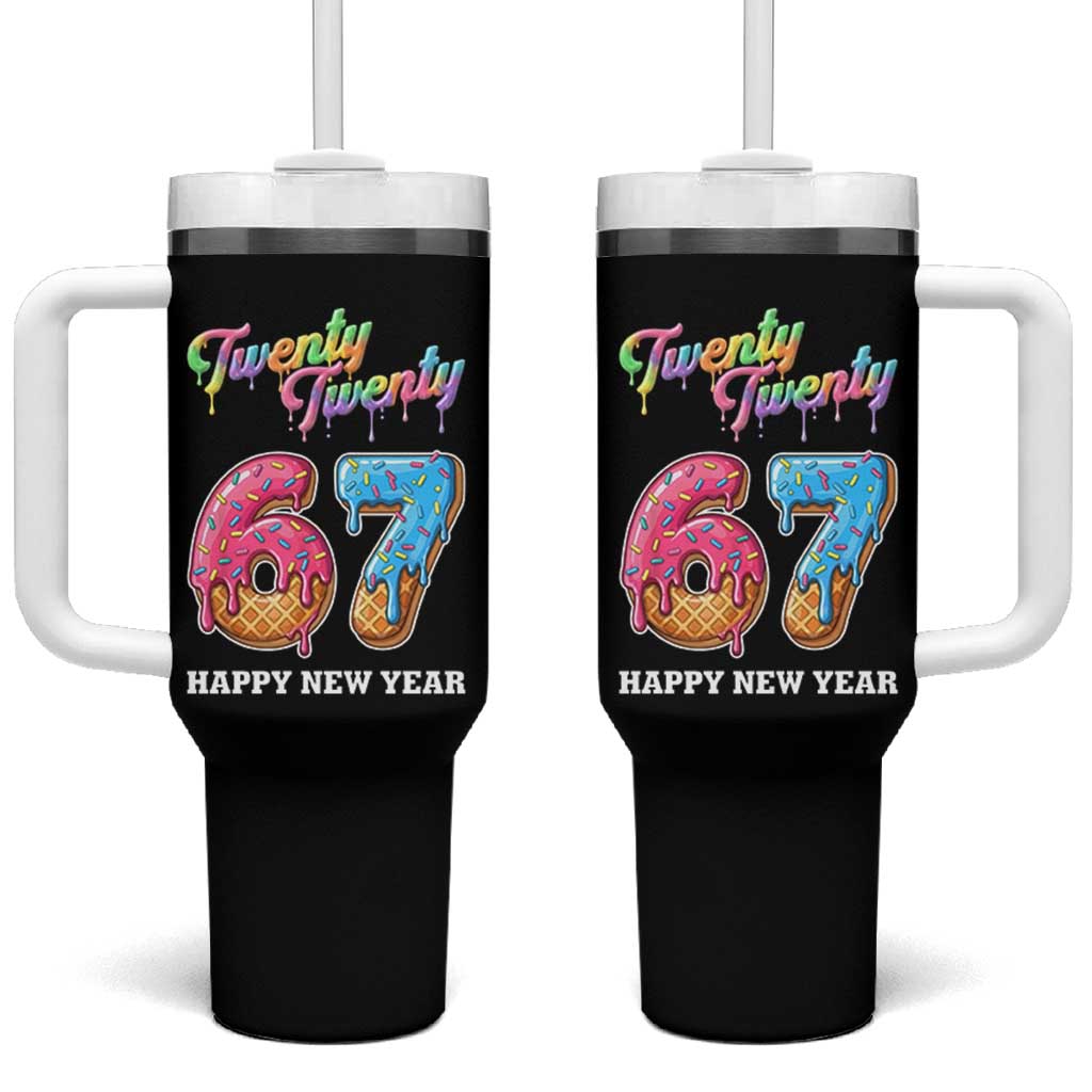 67 Six Seven Meme Tumbler With Handle New Year 2026 Ice Cream Drip - Wonder Print Shop
