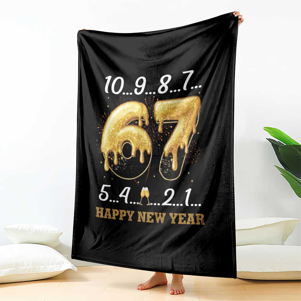 67 Six Seven Meme Throw Blanket Happy New Year 2026 - Wonder Print Shop