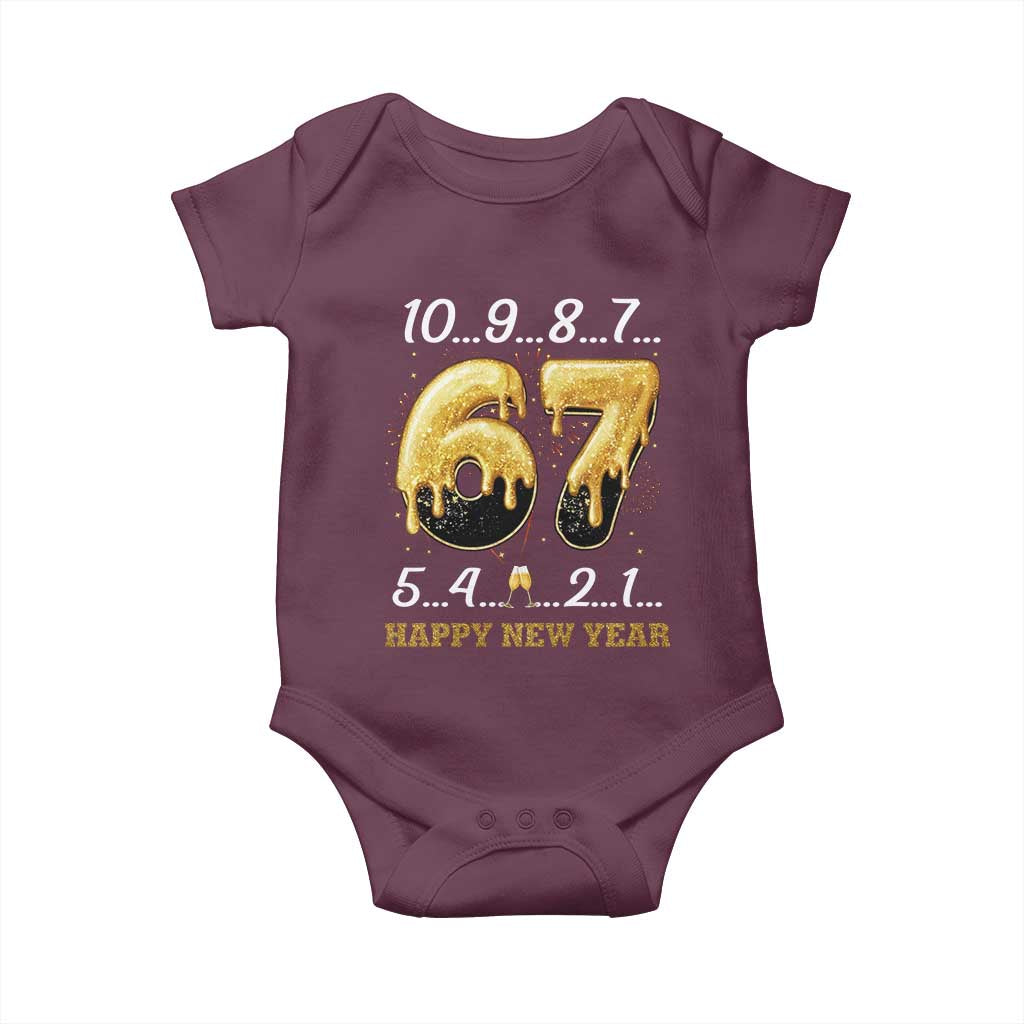67 Six Seven Meme Baby Onesie Happy New Year 2026 - Wonder Print Shop