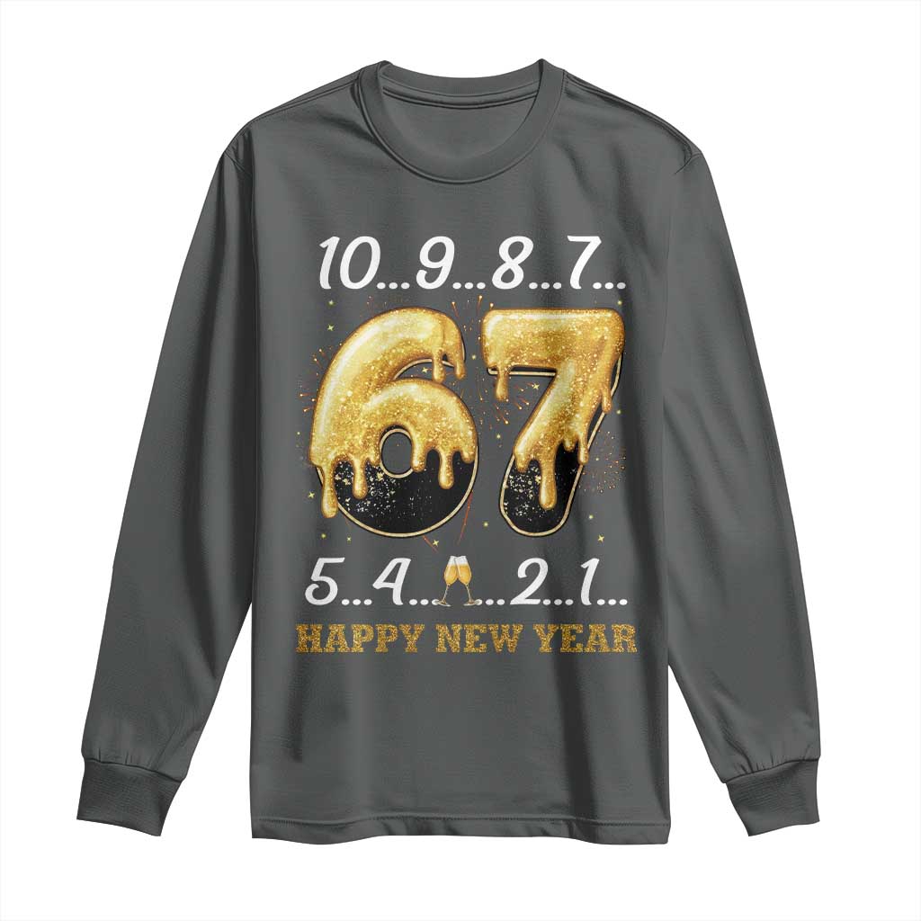 67 Six Seven Meme Long Sleeve Shirt Happy New Year 2026 - Wonder Print Shop