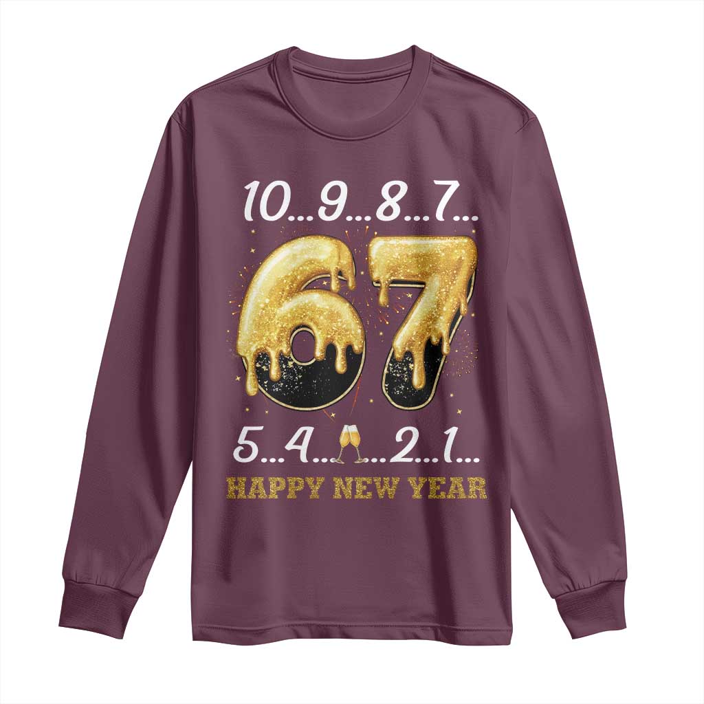 67 Six Seven Meme Long Sleeve Shirt Happy New Year 2026 - Wonder Print Shop