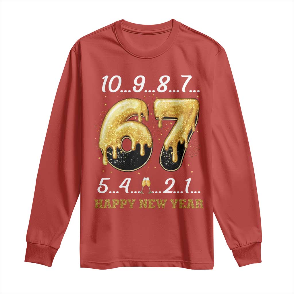 67 Six Seven Meme Long Sleeve Shirt Happy New Year 2026 - Wonder Print Shop