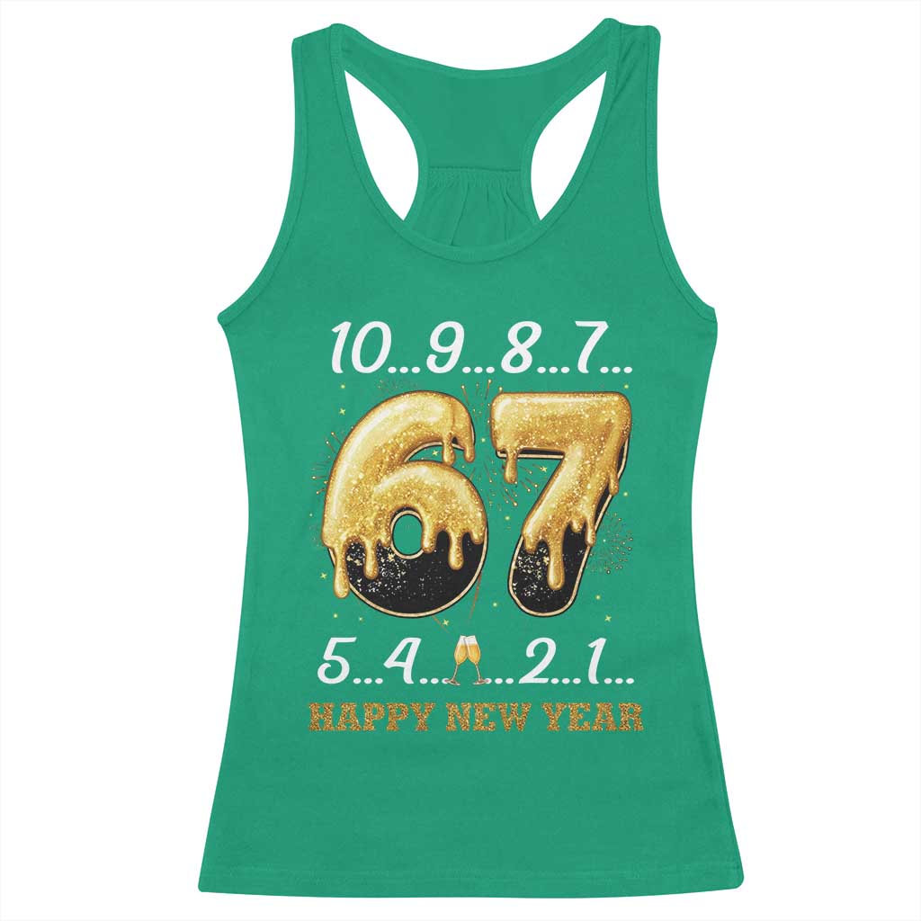 67 Six Seven Meme Racerback Tank Top Happy New Year 2026 - Wonder Print Shop