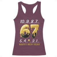 67 Six Seven Meme Racerback Tank Top Happy New Year 2026 - Wonder Print Shop