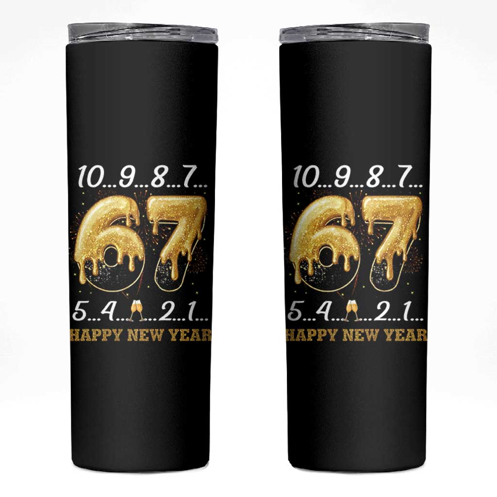 67 Six Seven Meme Skinny Tumbler Happy New Year 2026 - Wonder Print Shop