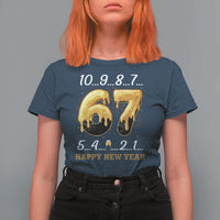 67 Six Seven Meme T Shirt For Women Happy New Year 2026 - Wonder Print Shop