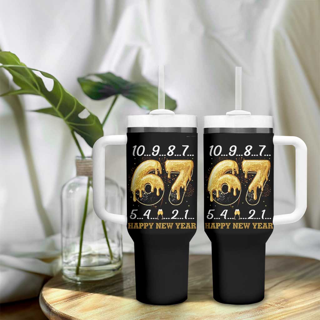 67 Six Seven Meme Tumbler With Handle Happy New Year 2026 - Wonder Print Shop